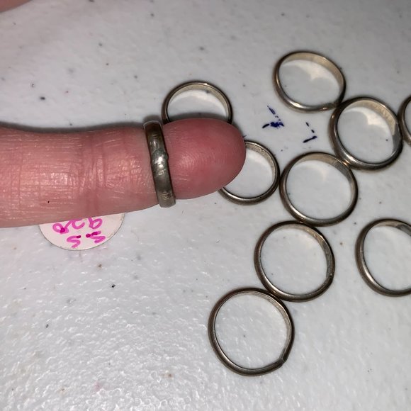 1/2 2 mm Sterling Silver Plain Band Ring - Picture 5 of 9